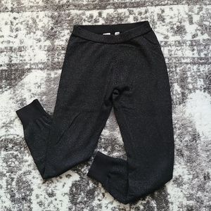 Gap Kids girls sparkly black leggings, size medium